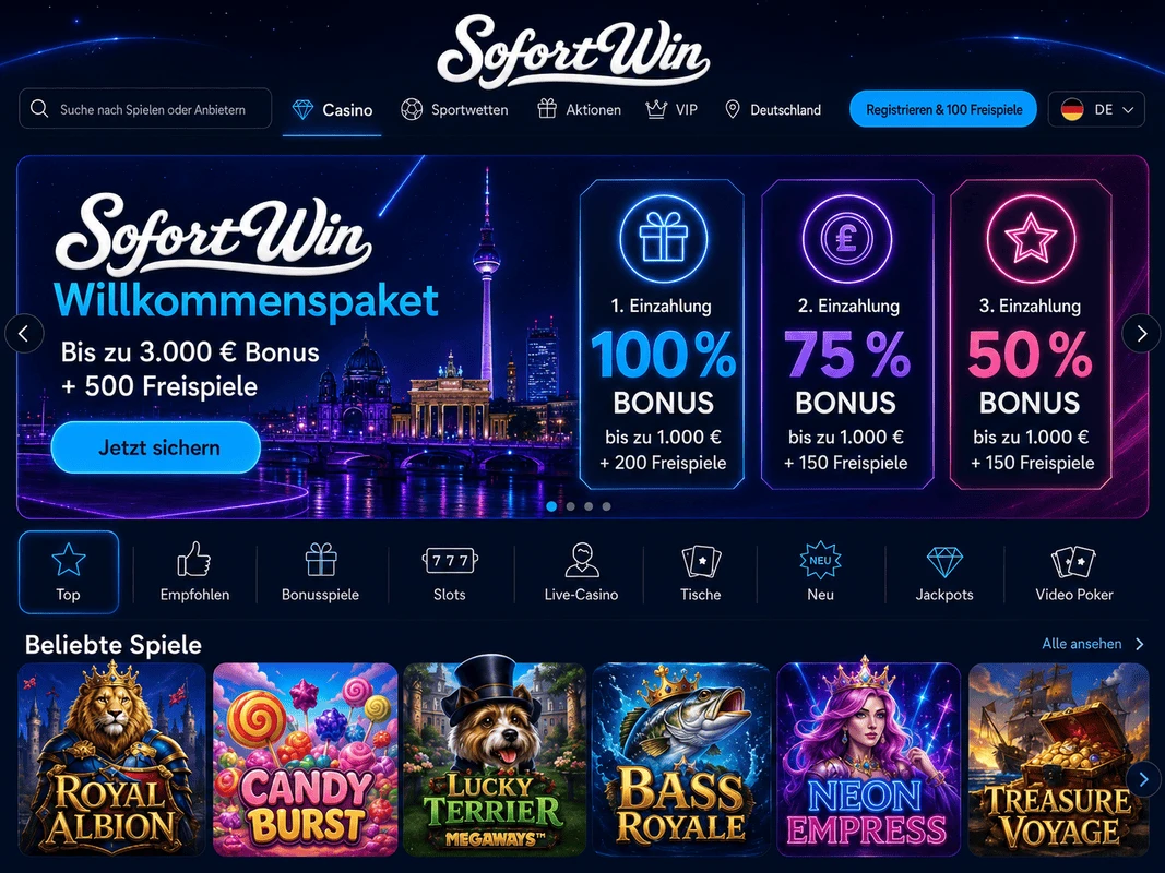 SofortWin Casino Bonus